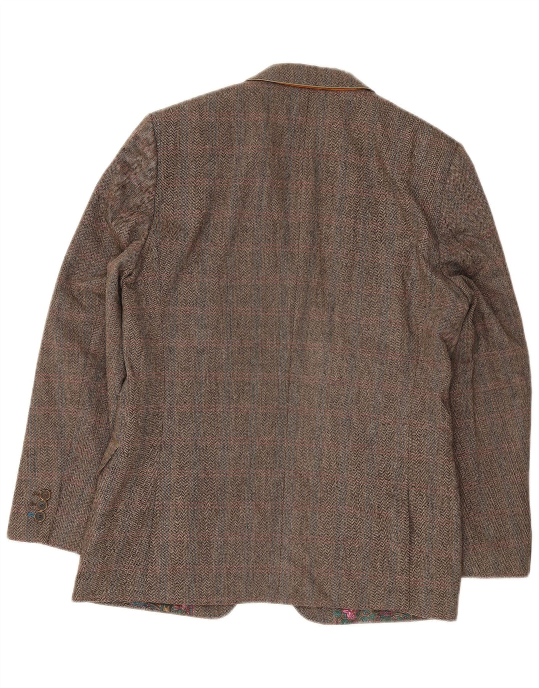 Jachetă blazer Ted Baker pentru bărbați, cu croială obișnuită, UK 40 Large Brown Herringbone