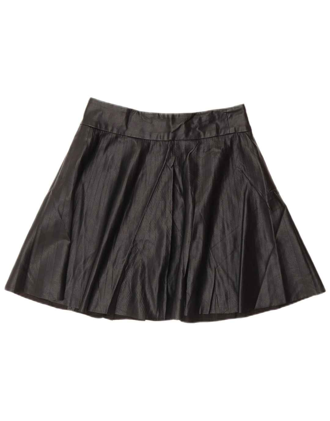 Fusta mini din piele artificială Zara pentru femei Mic W26 Poliester negru