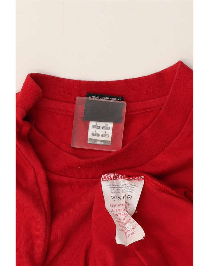 Tricou grafic pentru bărbați Umbro Top mare poliester roșu