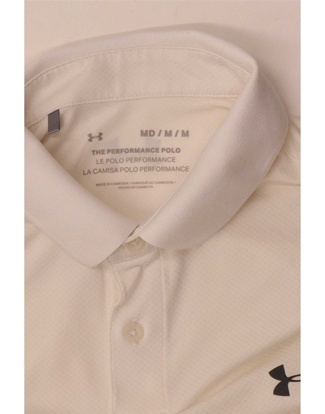 Tricou polo Under Armour pentru bărbați, alb mediu