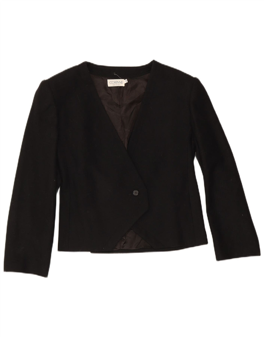 Jachetă vintage pentru femei cu 1 nasture IT 42 Medium Black