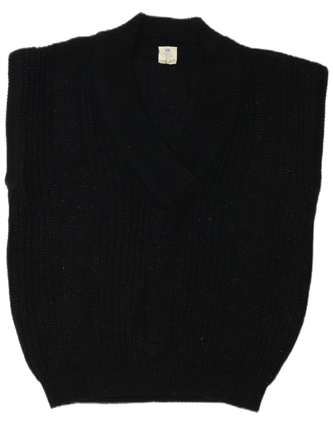 YESSICA Womens Vest Tank Top UK 16 Large Black Acrylic