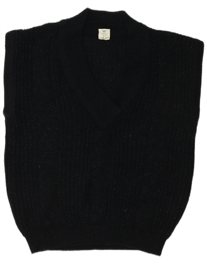 YESSICA Womens Vest Tank Top UK 16 Large Black Acrylic