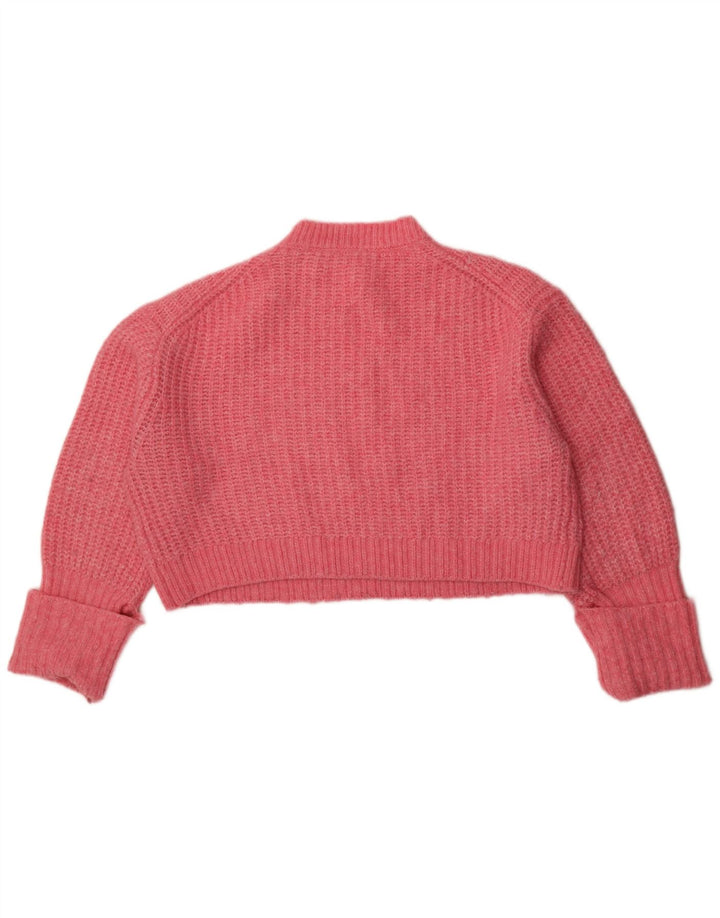 Pulover de damă Zara Crop Oversized Crew Deck Pulover UK 14 Medium Pink