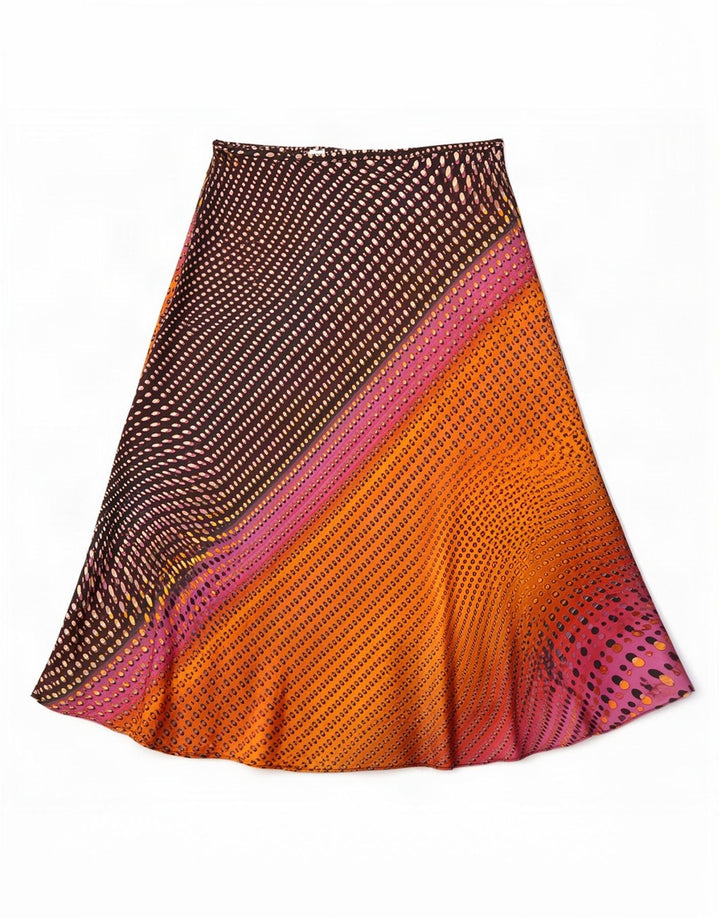 Fusta în formă de A pentru femei Zara Medium W28 Poliester cu pete multicolore