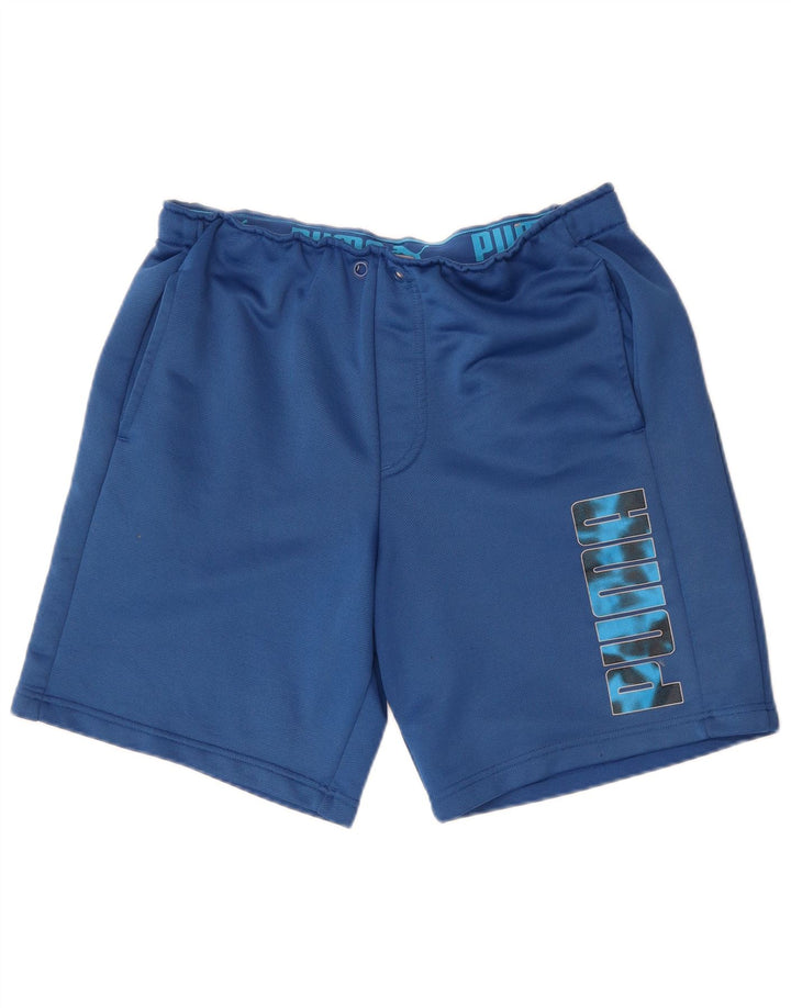 Pantaloni scurți sport grafic Puma pentru bărbați, mari, albastru