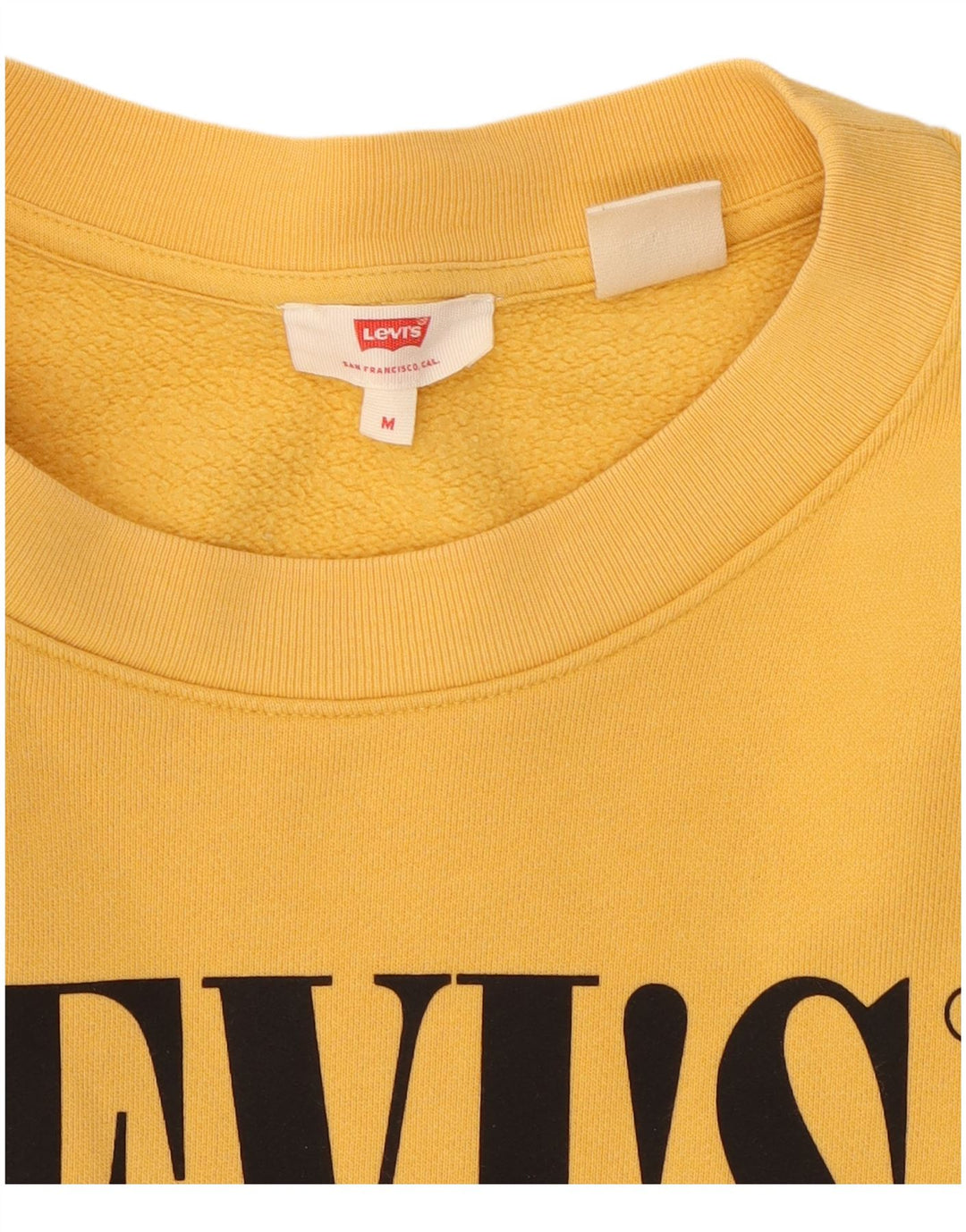 Pulover pentru femei Levi's Oversized Crop Graphic Pulover UK 14 Galben mediu
