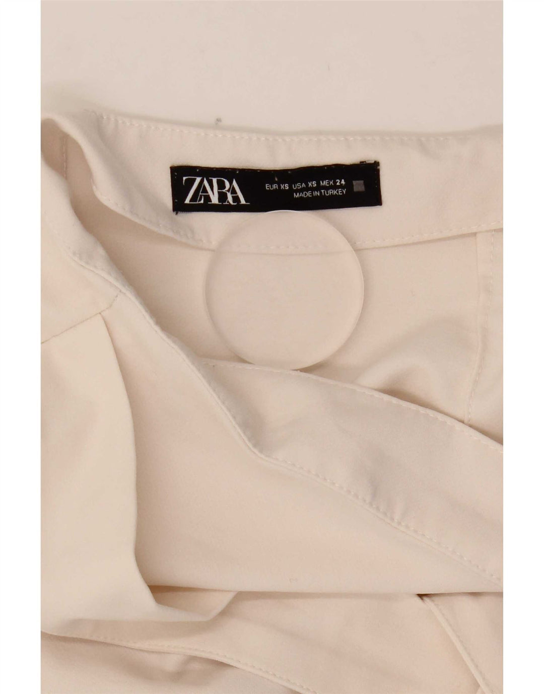 Fusta pentru femeie Zara XS W24 poliester alb