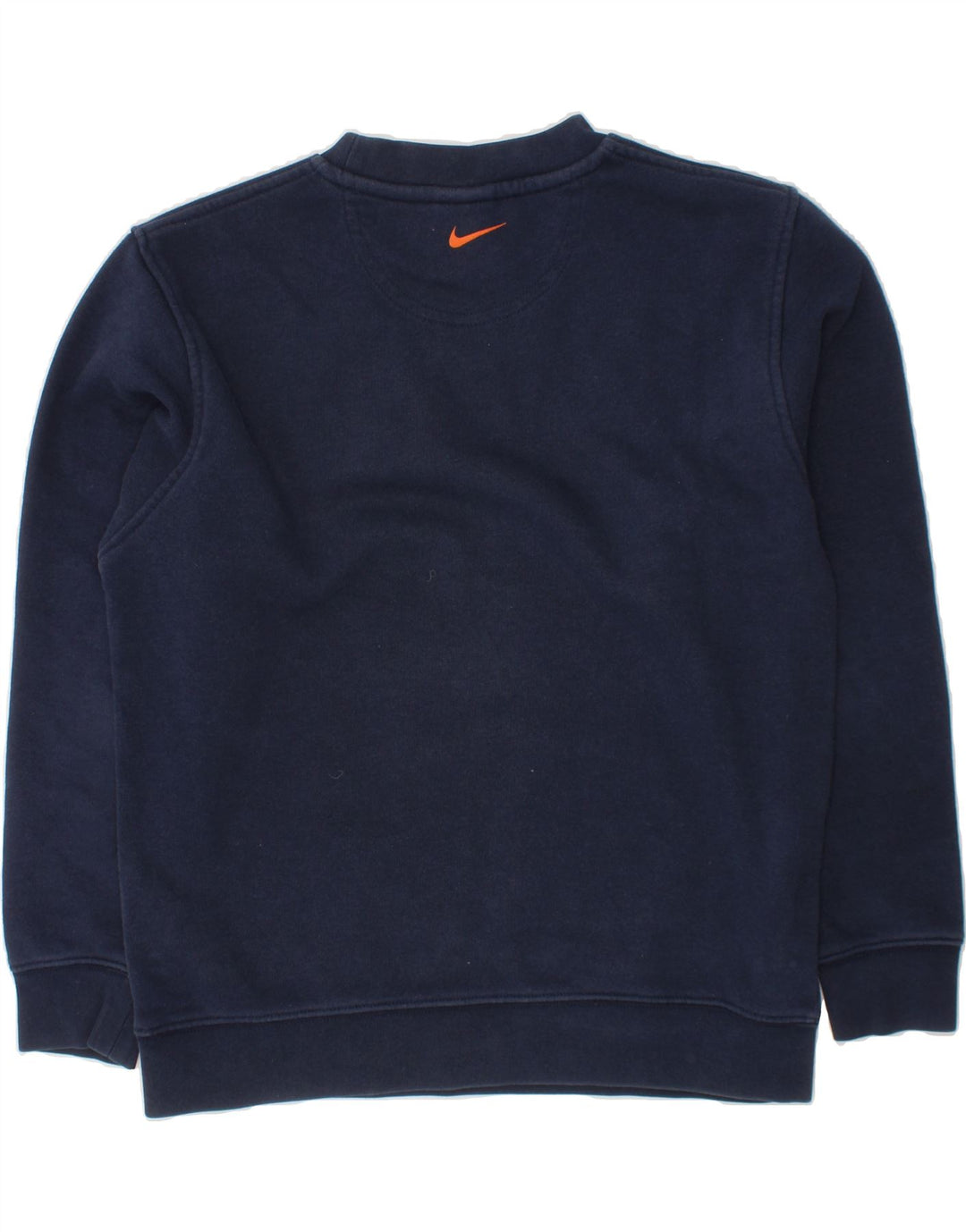 NIKE Boys Graphic Sweatshirt Jumper 8-9 Years Small  Navy Blue Cotton Vintage Nike and Second-Hand Nike from Messina Hembry 