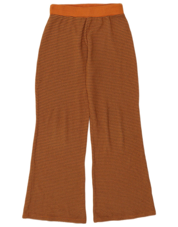 Pantaloni de trening tricot Flare pentru femei Zara UK 12, portocaliu mediu, cu dungi