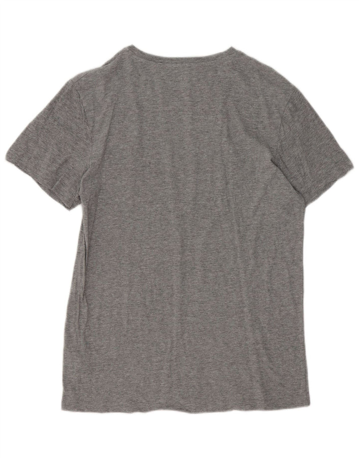 Tricou cu grafic Jack & Jones pentru bărbați Top din bumbac cu pete gri mediu