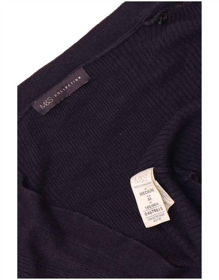 Pulover cardigan cu paragate pentru femei Marks & Spencer UK 14 Medium Bleumarin