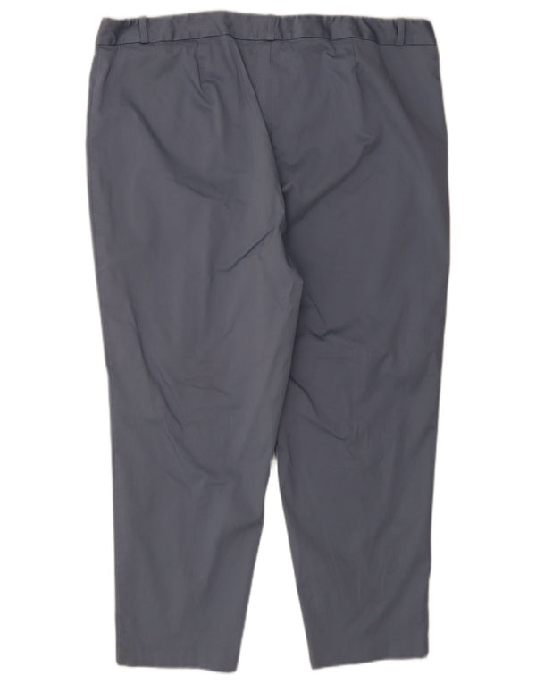 Pantaloni tăiați pentru femei Marks & Spencer, slim fit UK 22 3XL W40 L25 Albastru