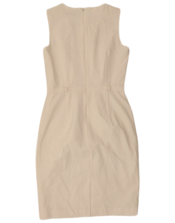Rochie teacă fără mâneci pentru femei Calvin Klein US 4 Small Off White