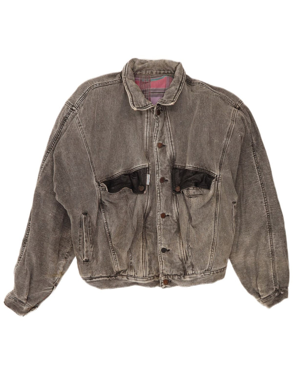 Jachetă de blugi vintage pentru bărbați UK 40 mare, gri