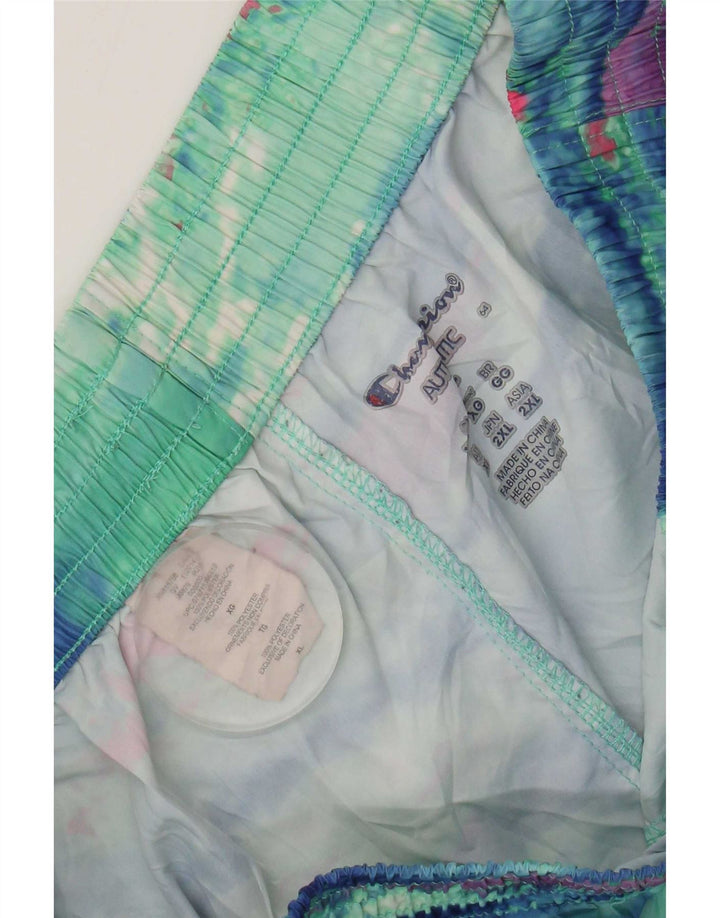 Pantaloni scurti sport pentru femei cu model abstract Champion UK 18 XL Poliester verde