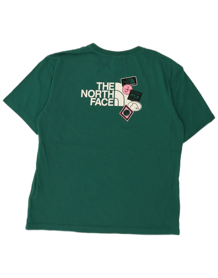 Tricou grafic pentru bărbați The North Face Top din bumbac verde mediu