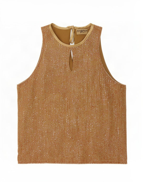 Blunauta Womens Paiete Vest Vest Top UK 12 Medium Bej Viscoza