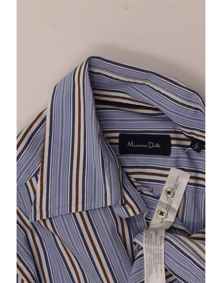 Cămașă Massimo Dutti pentru bărbați, bumbac cu dungi albastre mari
