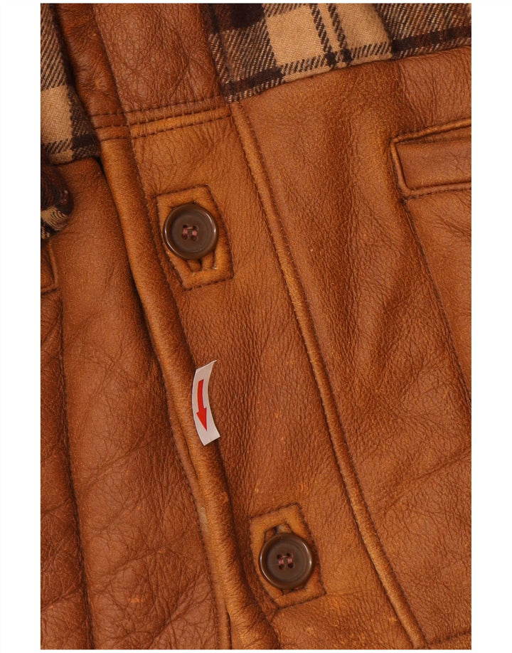 Jachetă din shearling pentru bărbați Barbieri IT 48 Medium Brown Check