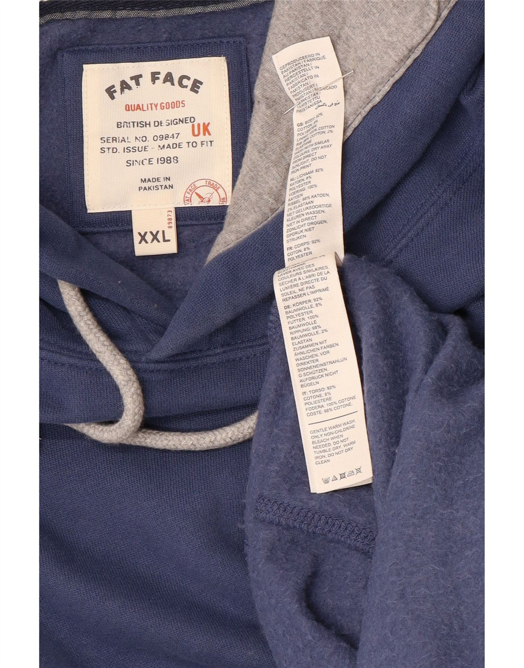 Pulover pentru bărbați Fat Face, 2XL, bumbac bleumarin