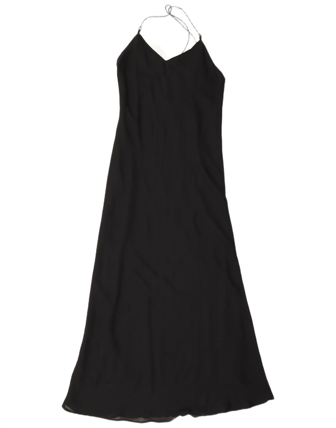 Rochie Vintage pentru femei Maxi Halter UK 10 Poliester negru mic