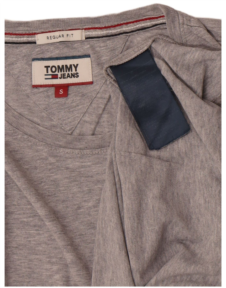 Tricou Tommy Hilfiger pentru bărbați, cu croiala normală, top mic, gri bumbac