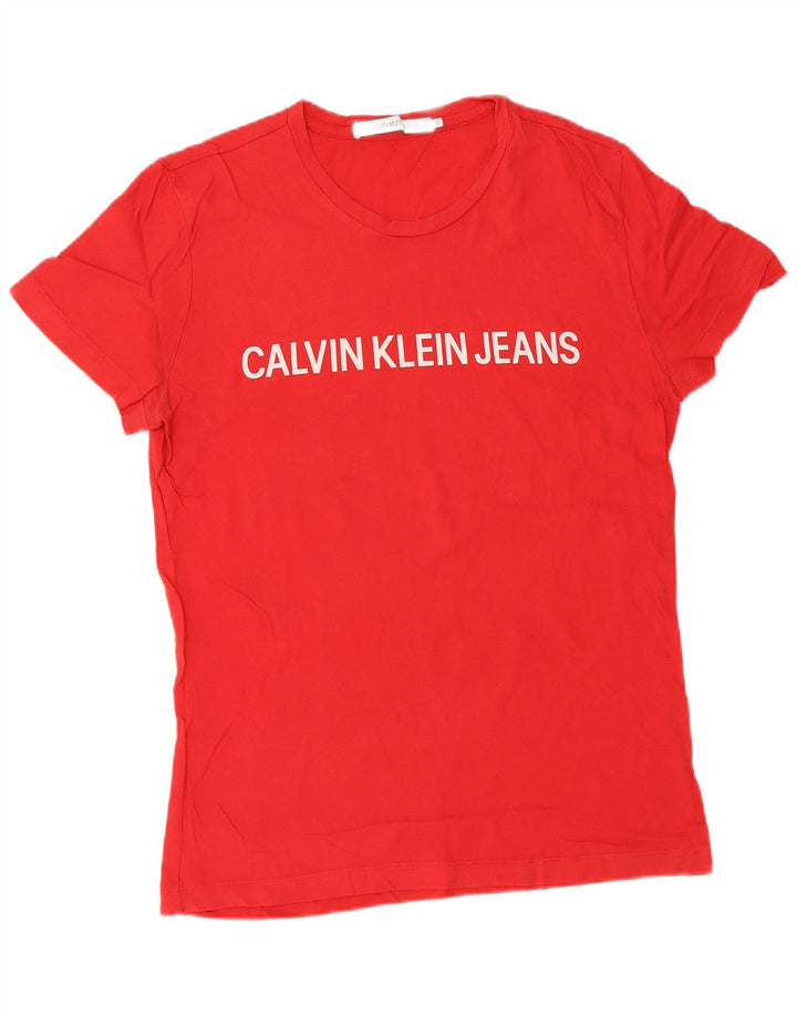 CALVIN KLEIN JEANS Tricou grafic pentru bărbați Top mic roșu