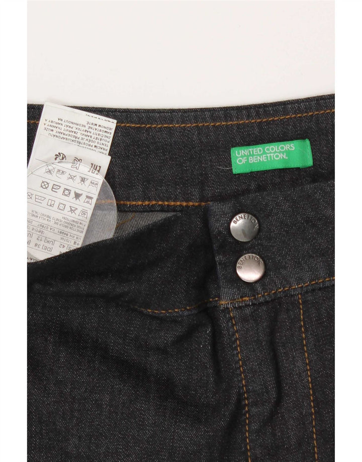 Blugi Benetton pentru femei Bootcut UK 12 Medium W32 L34 Bumbac bleumarin