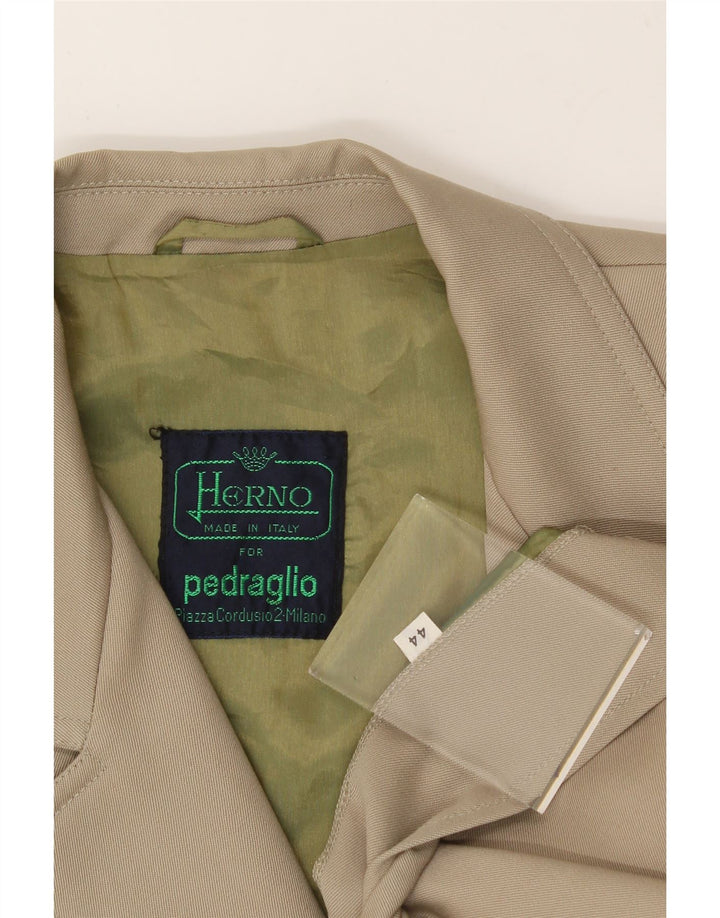 HERNO Womens Longline 2 Button Blazer Jacket IT 44 Medium Beige Wool Vintage Herno and Second-Hand Herno from Messina Hembry 
