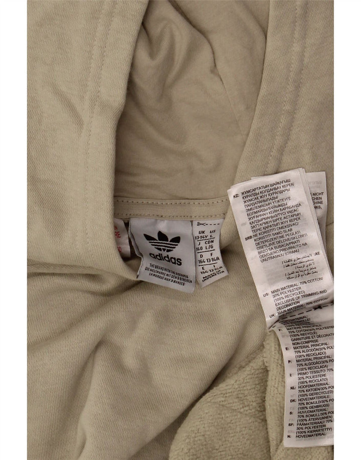 Pulover ADIDAS pentru băieți 13-14 ani, bej, bumbac