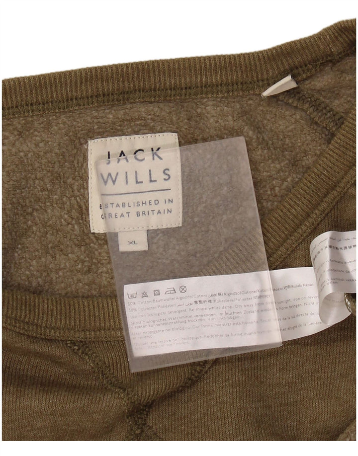 Pulover Jack Wills pentru bărbați, bumbac kaki XL