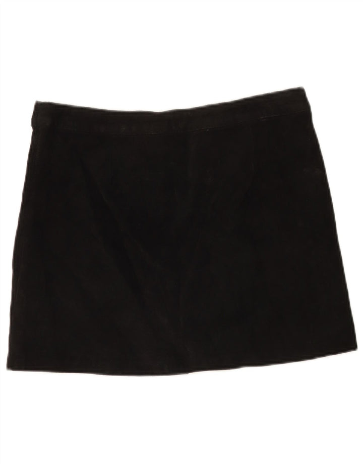 Fusta mini de piele intoarsa Pimkie pentru femei IT 44 Medium W30 Piele neagra