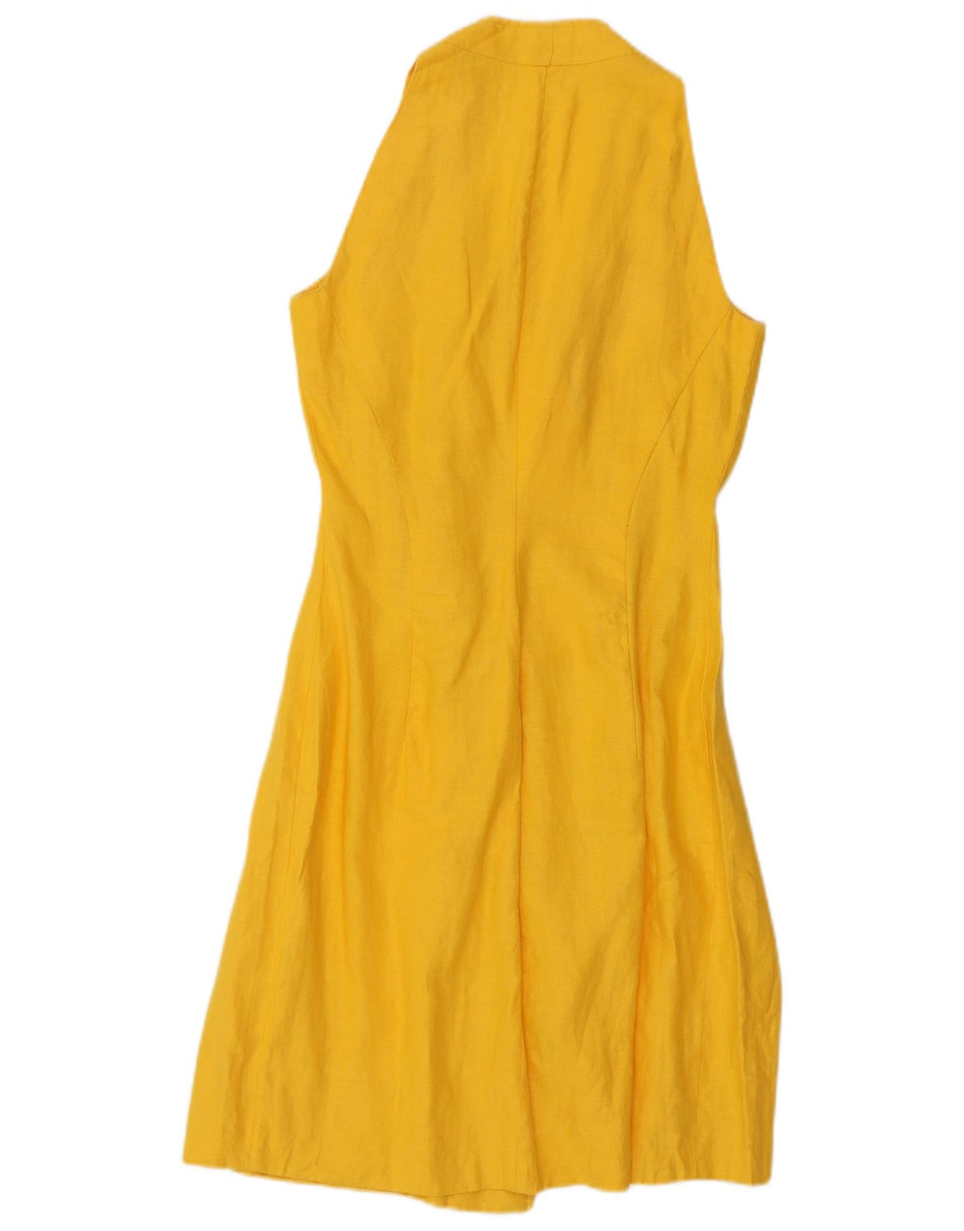 Rochie Wrap fără mâneci pentru femei VINTAGE UK 8 Small Yellow