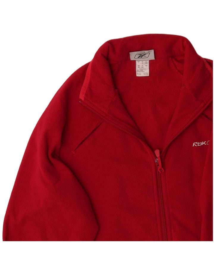Jachetă Fleece pentru femei REEBOK UK 10 Small Red Poliester