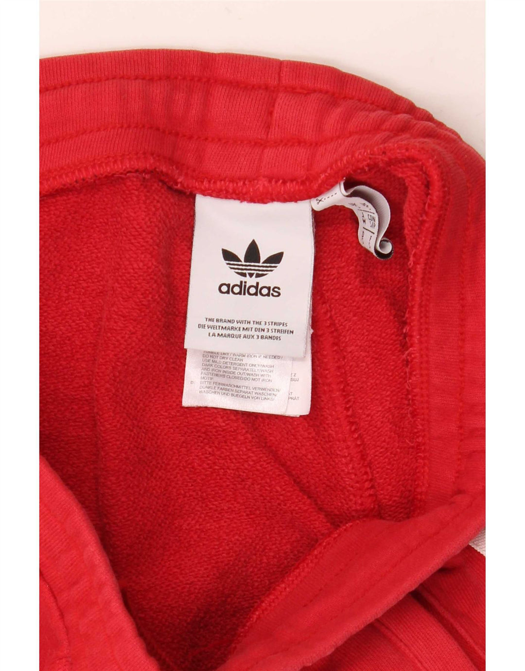Pantaloni scurți sport adidas pentru bărbați, bumbac roșu mic