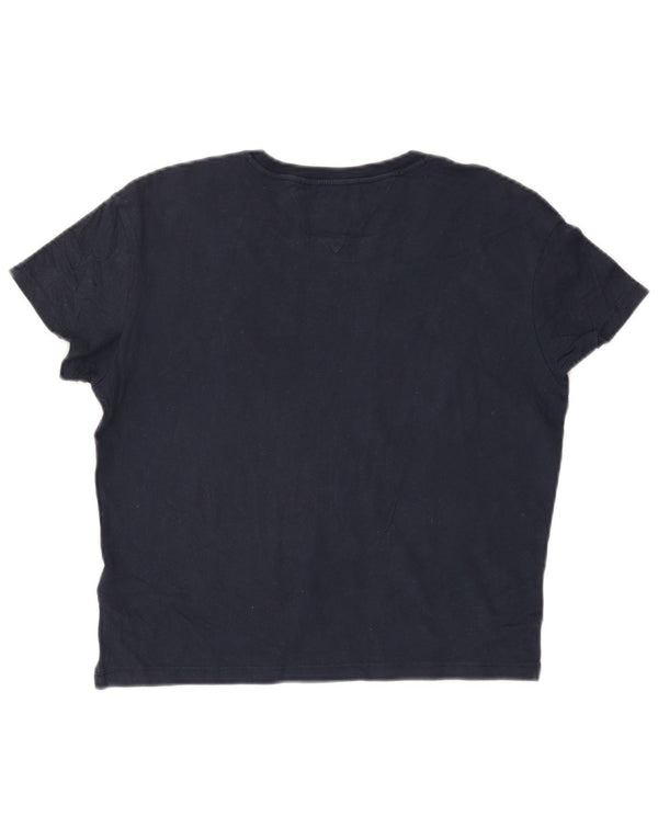TOMMY HILFIGER Tricou grafic supradimensionat pentru femei Top UK 10 Small Bleumarin