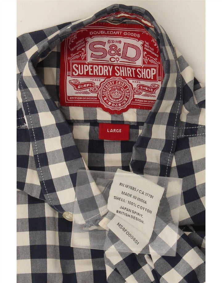 Cămașă pentru bărbați Superdry, mare, bleumarin, din bumbac