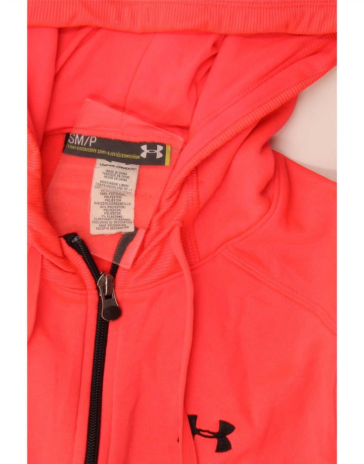 Pulover Under Armour pentru femei, cu fermoar, UK 10, poliester roz mic