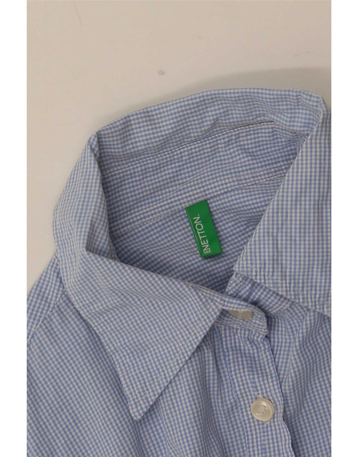 Cămașă Benetton pentru femei UK 10 Small Blue Gingham