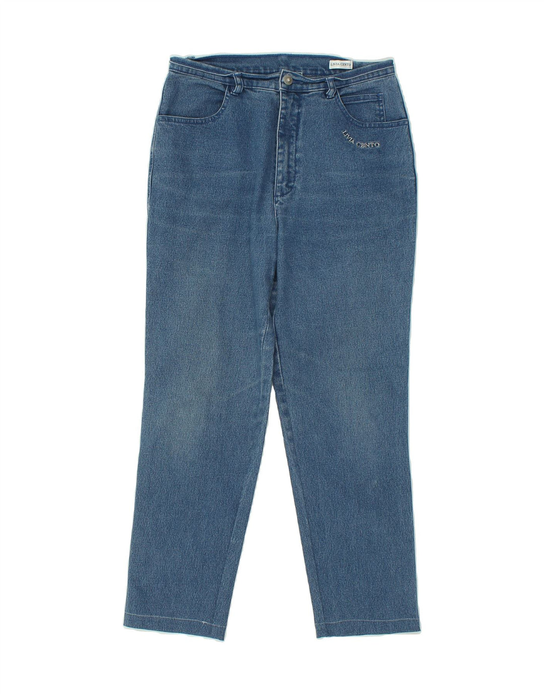 VINTAGE Womens Straight Jeans W29 L26  Blue Cotton Vintage Vintage and Second-Hand Vintage from Messina Hembry 