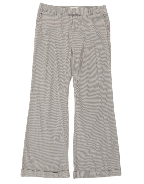 Pantaloni chino pentru femei Calvin Klein Flare US 8 Medium W32 L32 Gri cu dungi
