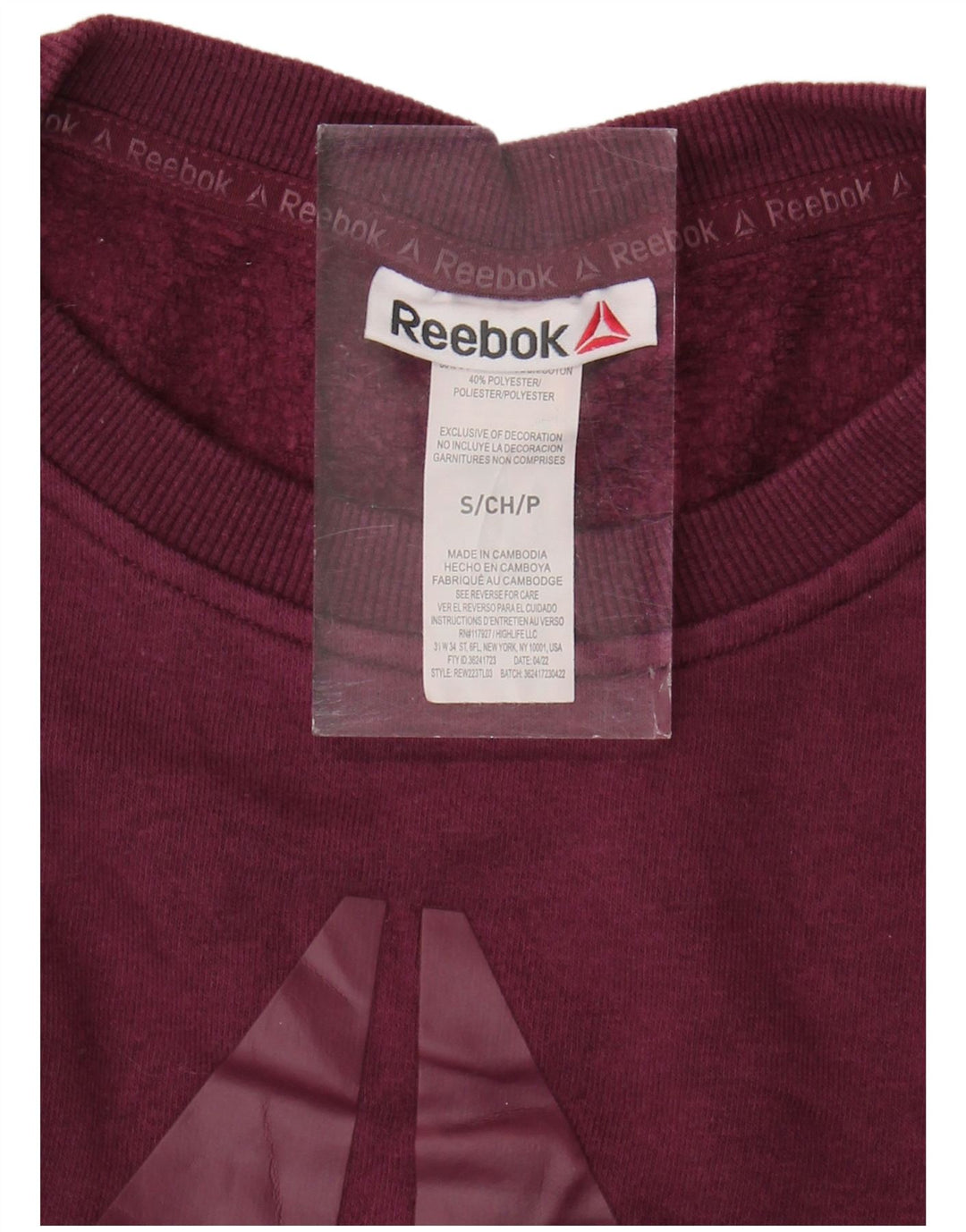 Pulover de hanorac supradimensionat pentru femei Reebok, UK 10, bumbac maro mic