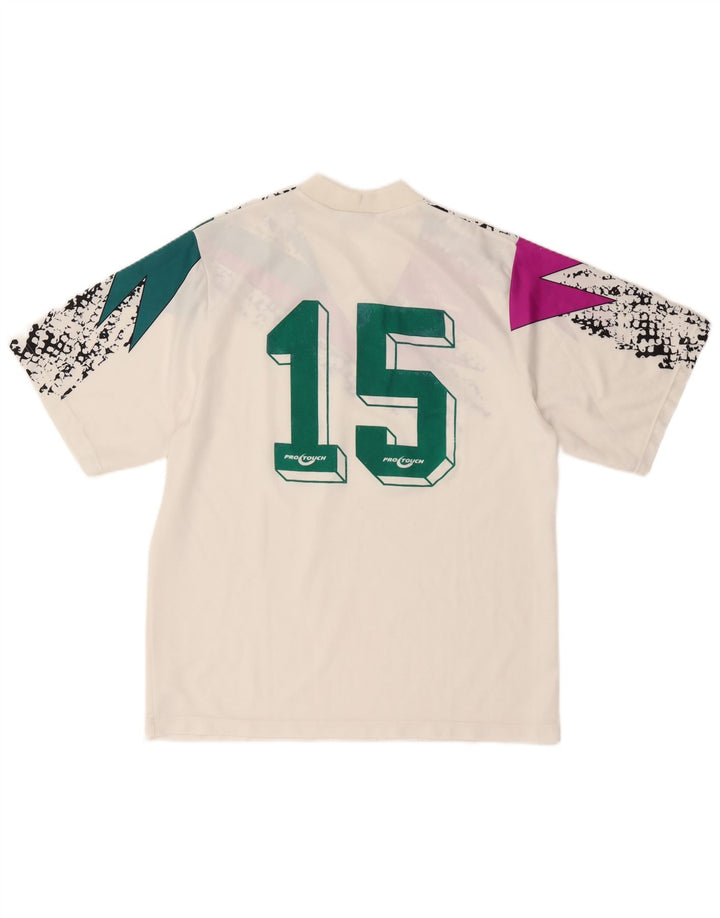 Tricou grafic pentru bărbați Pro Touch Top mare, alb, geometric, sport