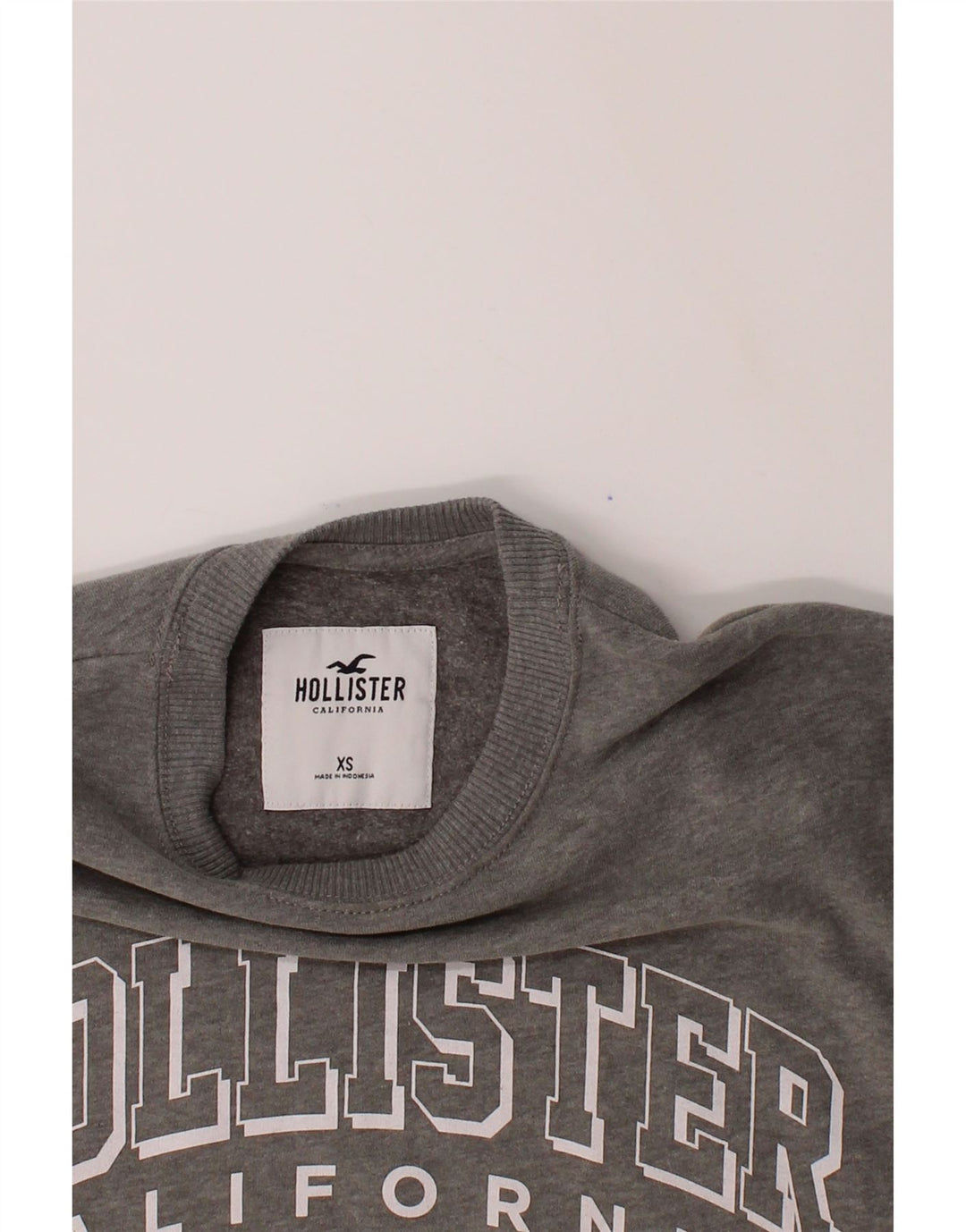 HOLLISTER Mens Sweatshirt Jumper XS Grey Cotton Vintage Hollister and Second-Hand Hollister from Messina Hembry 