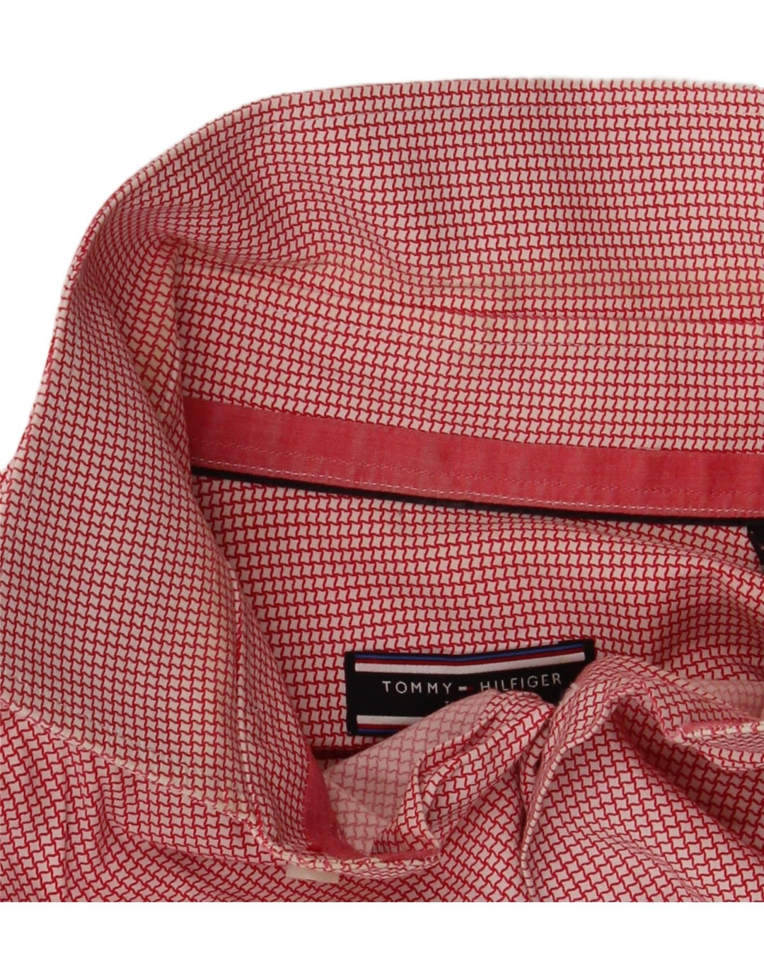 Cămașă croită pentru bărbați Tommy Hilfiger Mărimea 39 15 1/2 Medium Red Houndstooth