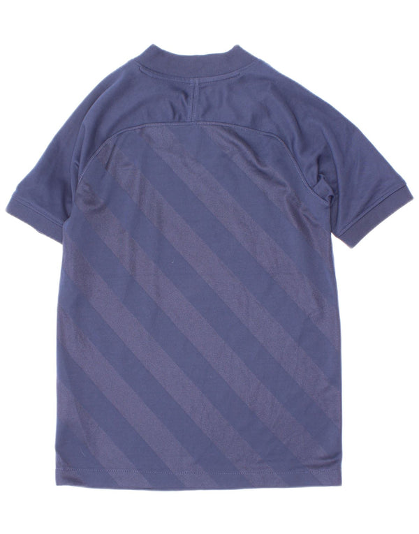 Nike Boys Dri Fit T-Shirt Top 6-7 Years XS Navy Blue Striped Polyester