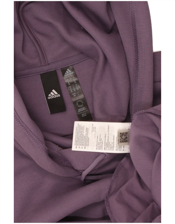 Pulover supradimensionat pentru femei ADIDAS UK 8/10 Bumbac violet mic