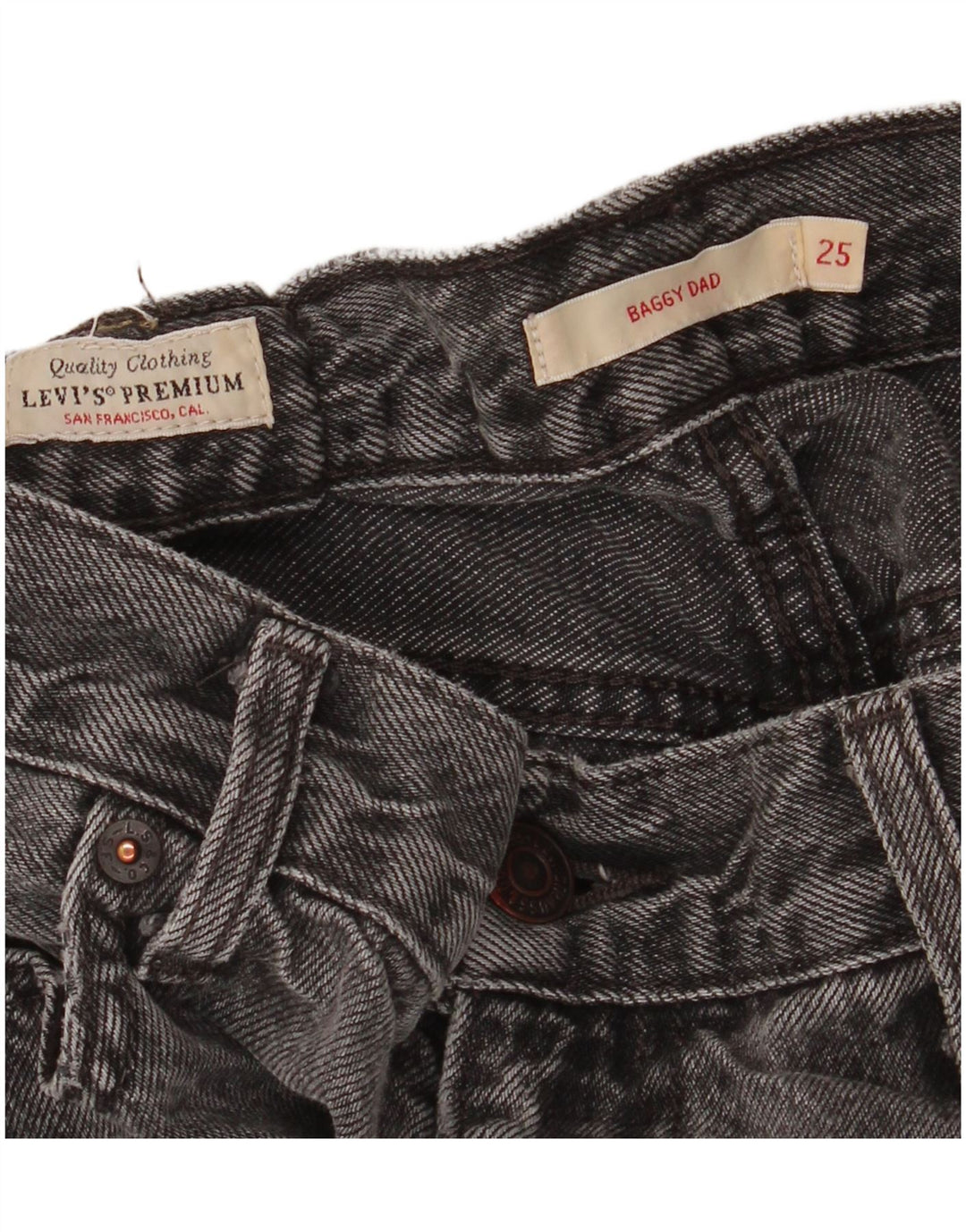 Blugi largi damă LEVI'S Baggy Dad L25 L28 gri