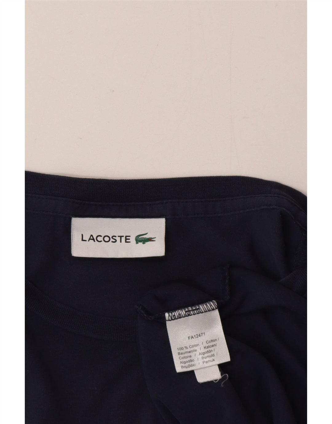 Tricou pentru bărbați Lacoste Top mare din bumbac bleumarin